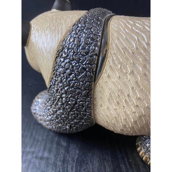 Large Adult De Rosa Rinconada Panda Figurine 17 cm x 10cm Ceramic Gold - Picture 12 of 12